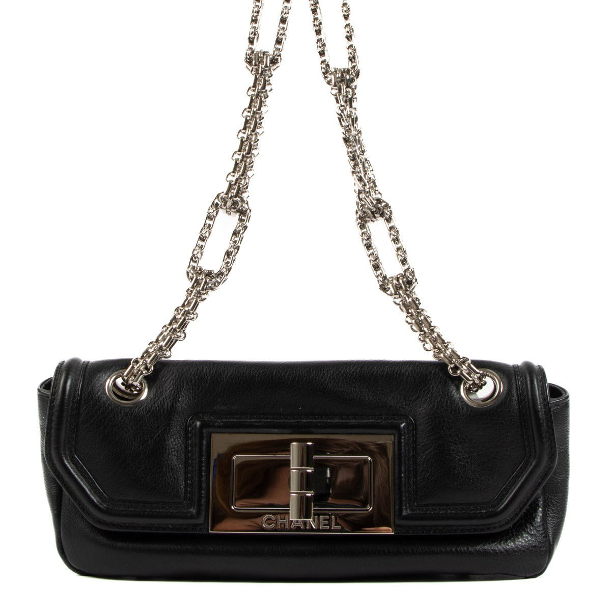 Chanel Black Mademoiselle Lock Bijoux Chain Flap Bag