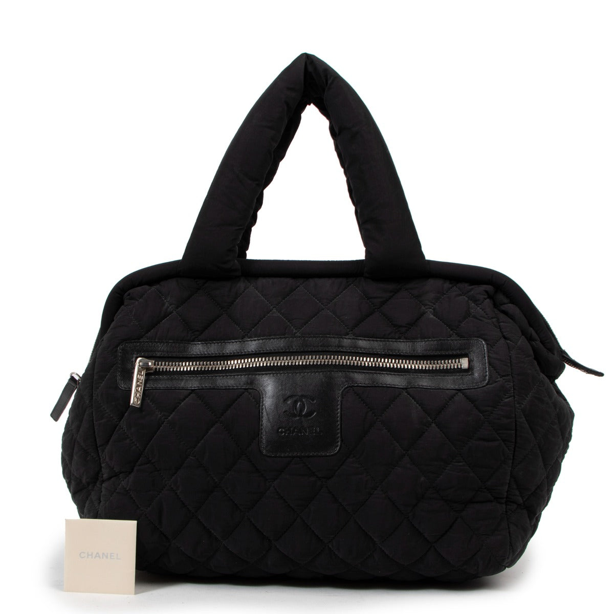 Chanel Black Coco Cocoon Frame Bowling Bag