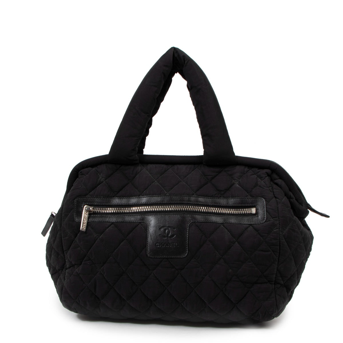 Chanel Black Coco Cocoon Frame Bowling Bag