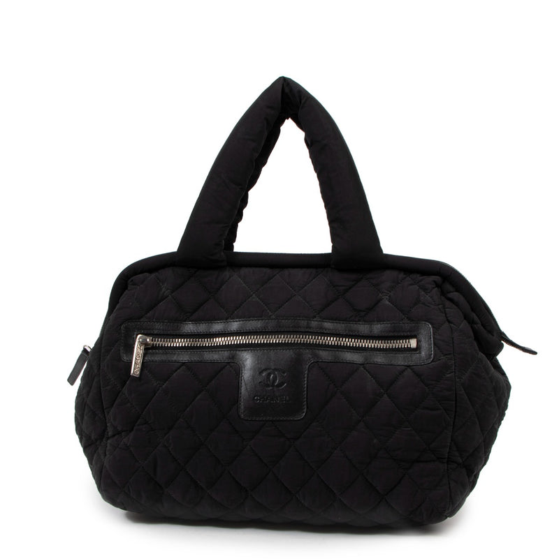 Chanel Black Coco Cocoon Frame Bowling Bag
