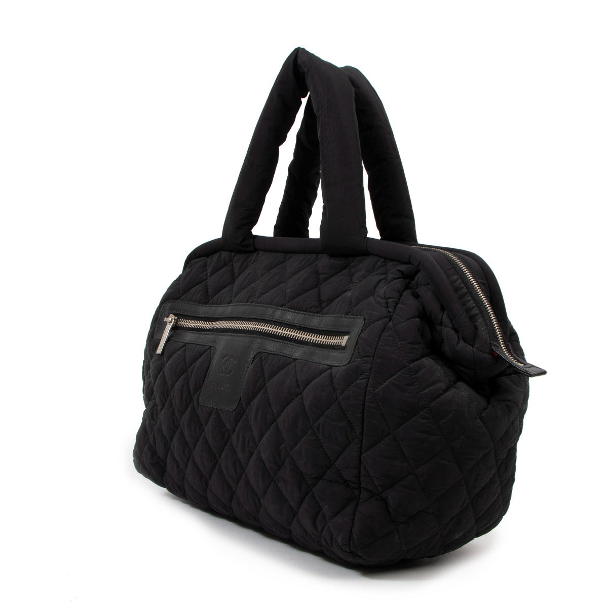 Chanel Black Coco Cocoon Frame Bowling Bag