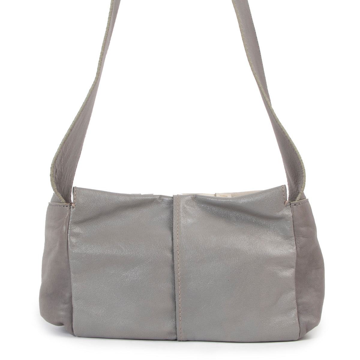 Shop now for your pre-loved, 100% authentic Chloé Grey Embossed Buckle Strap Shoulder bag at Labellov in Antwerp