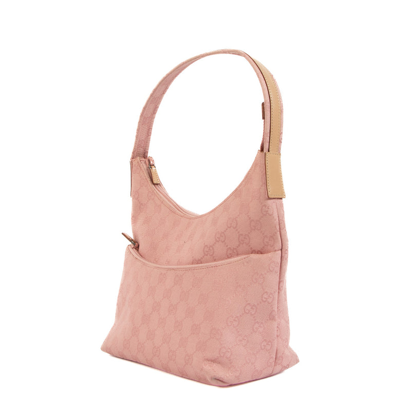 Gucci Pink Monogram Canvas Shoulder Bag