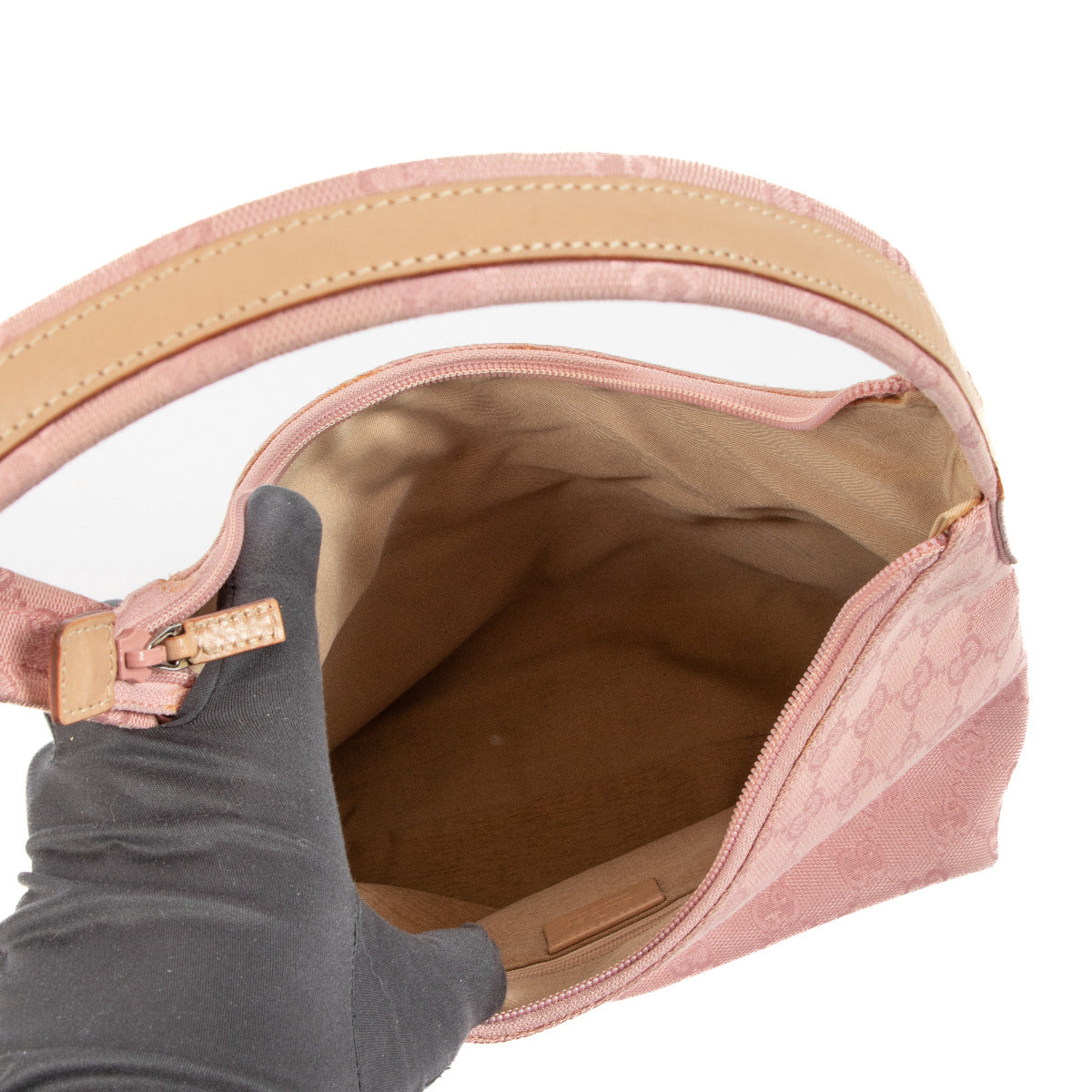 Sac bandoulière Gucci en toile monogrammée rose