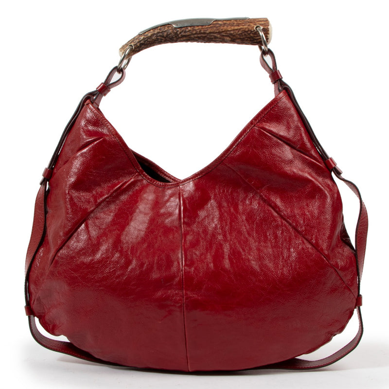 Yves Saint Laurent Red Mombasa Horn Bag