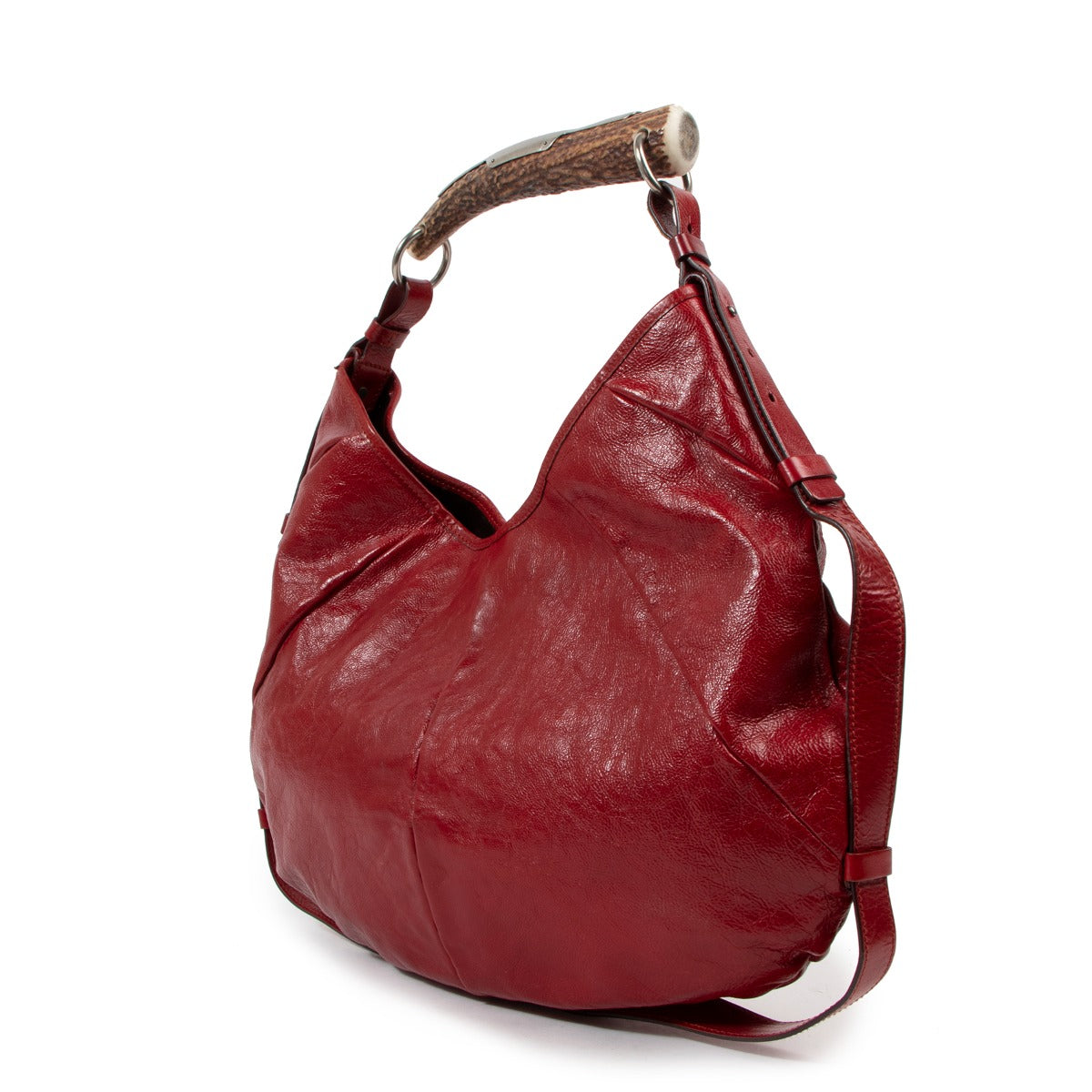Yves Saint Laurent Red Mombasa Horn Bag