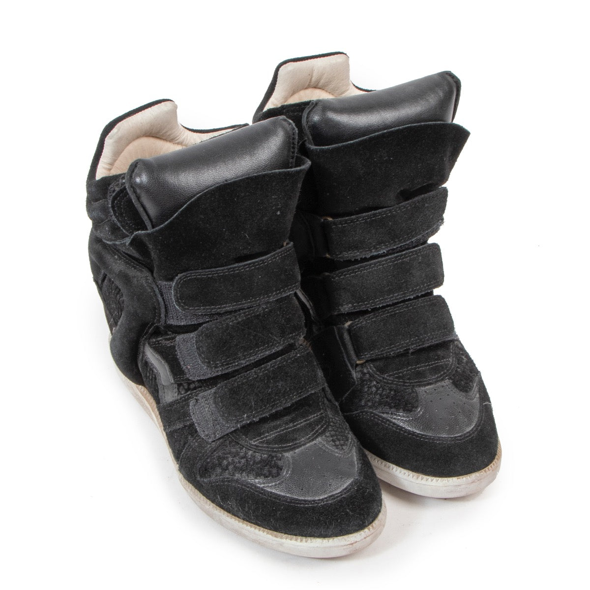 Buy an authentic pair of second hand Isabel Marant Etoile Black Suede Bekett Sneakers - Size 37 in very good condition at Labellov