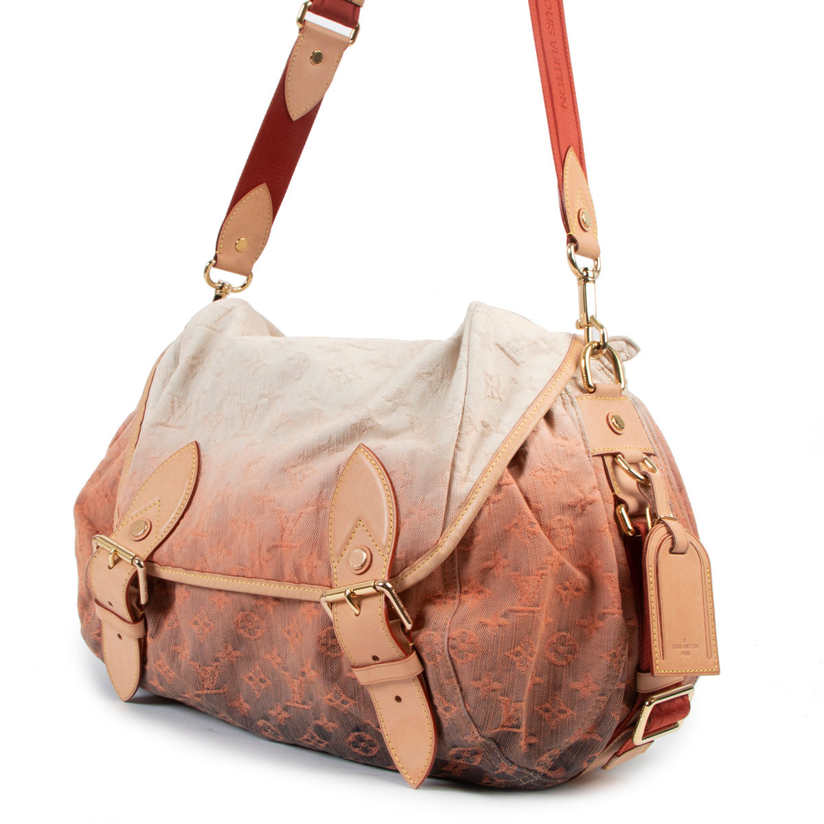 Louis Vuitton Lente/Zomer 2010 Oranje Monogram Denim Sunrise Tas Limited Edition