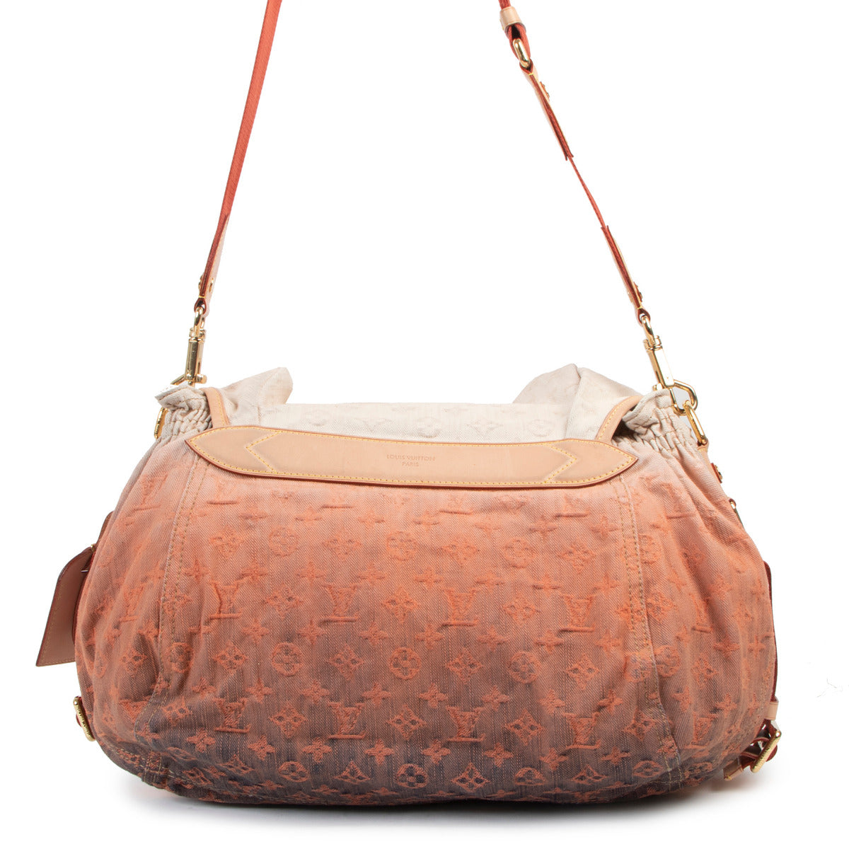 Louis Vuitton Lente/Zomer 2010 Oranje Monogram Denim Sunrise Tas Limited Edition
