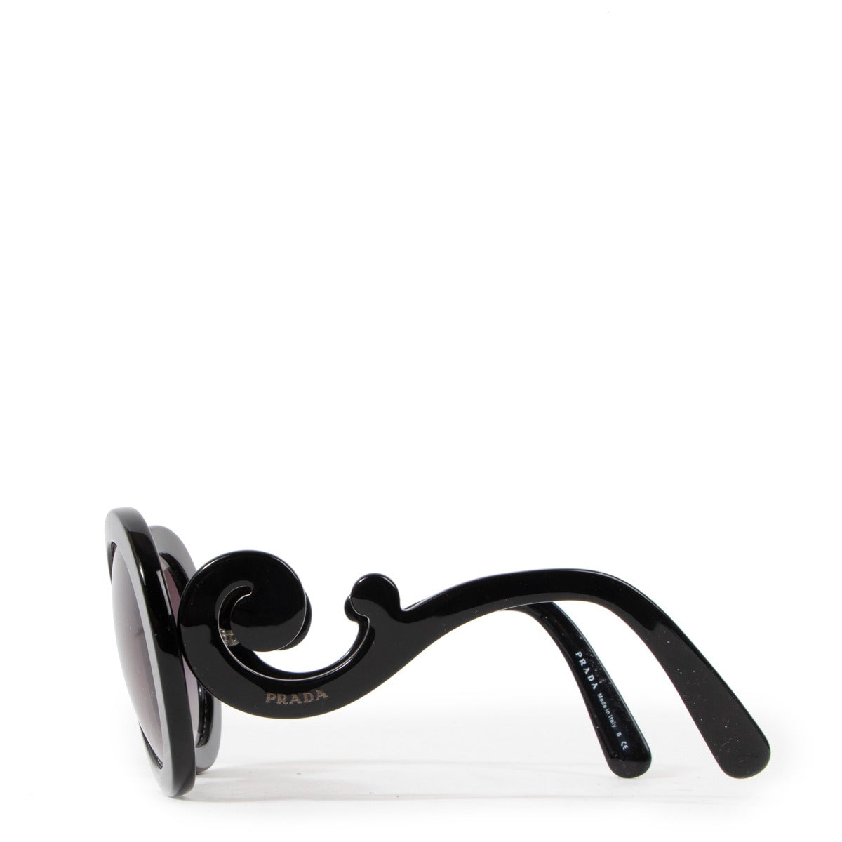 Prada Black Minimal Baroque Sunglasses
