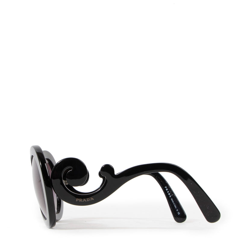 Prada Black Minimal Baroque Sunglasses