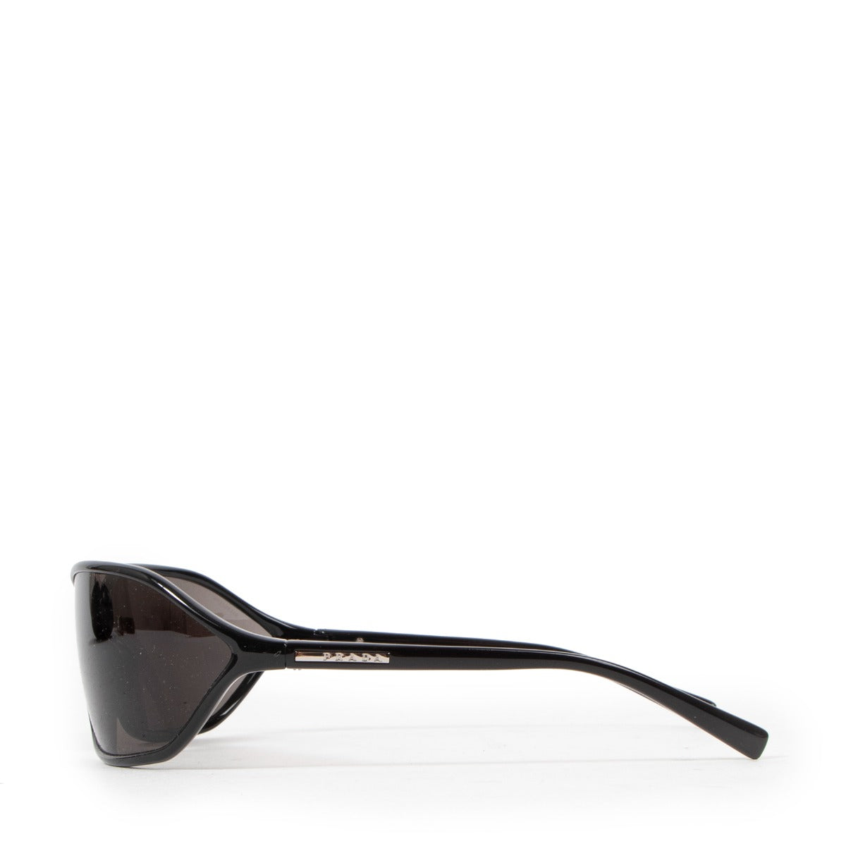 Prada SPR04E Black Wrap-Around Sunglasses