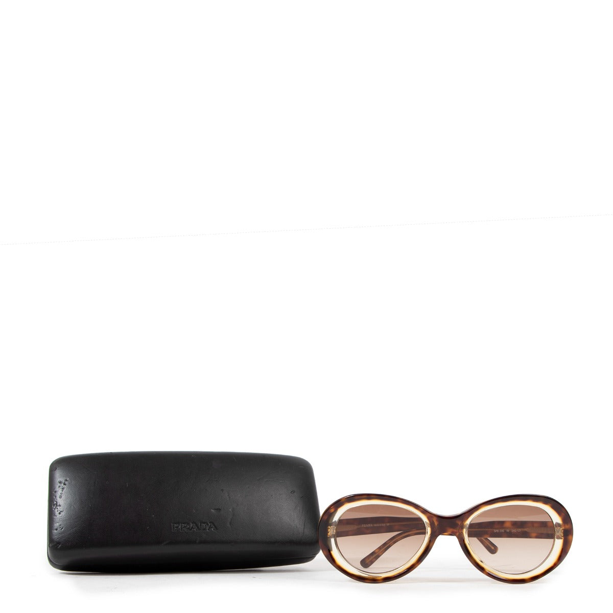 Prada Havana Retro Oval Sunglasses