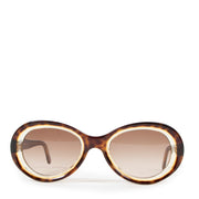 Prada Havana Retro Oval Sunglasses