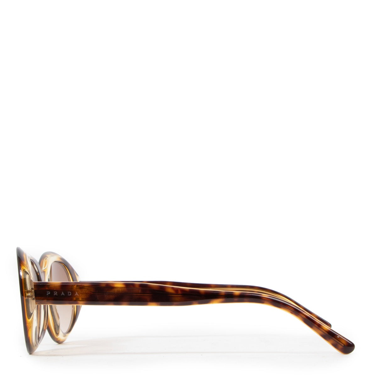 Prada Havana Retro Oval Sunglasses