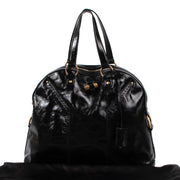 Shop safe online at Labellov in Antwerp this 100% authentic second hand Saint Laurent Black Patent Leather Muse Shoulder bag