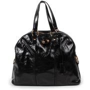 Shop safe online at Labellov in Antwerp this 100% authentic second hand Saint Laurent Black Patent Leather Muse Shoulder bag