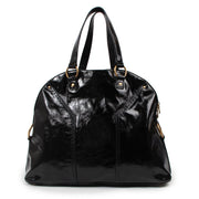 Shop safe online at Labellov in Antwerp this 100% authentic second hand Saint Laurent Black Patent Leather Muse Shoulder bag