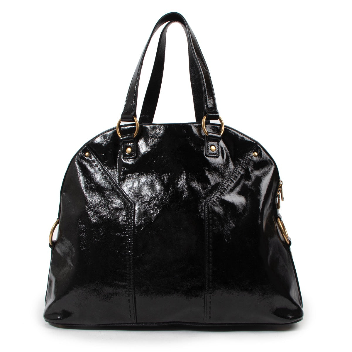 Shop safe online at Labellov in Antwerp this 100% authentic second hand Saint Laurent Black Patent Leather Muse Shoulder bag