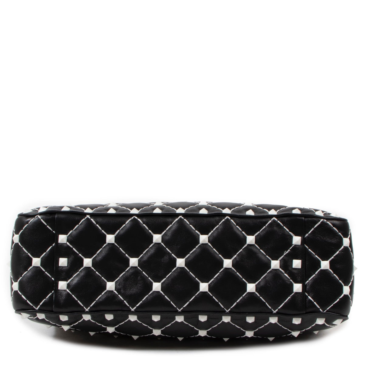 Buy an authentic second hand Valentino Garavani Rockstud Spike Black Leather Crossbody in very good condition at Labellov