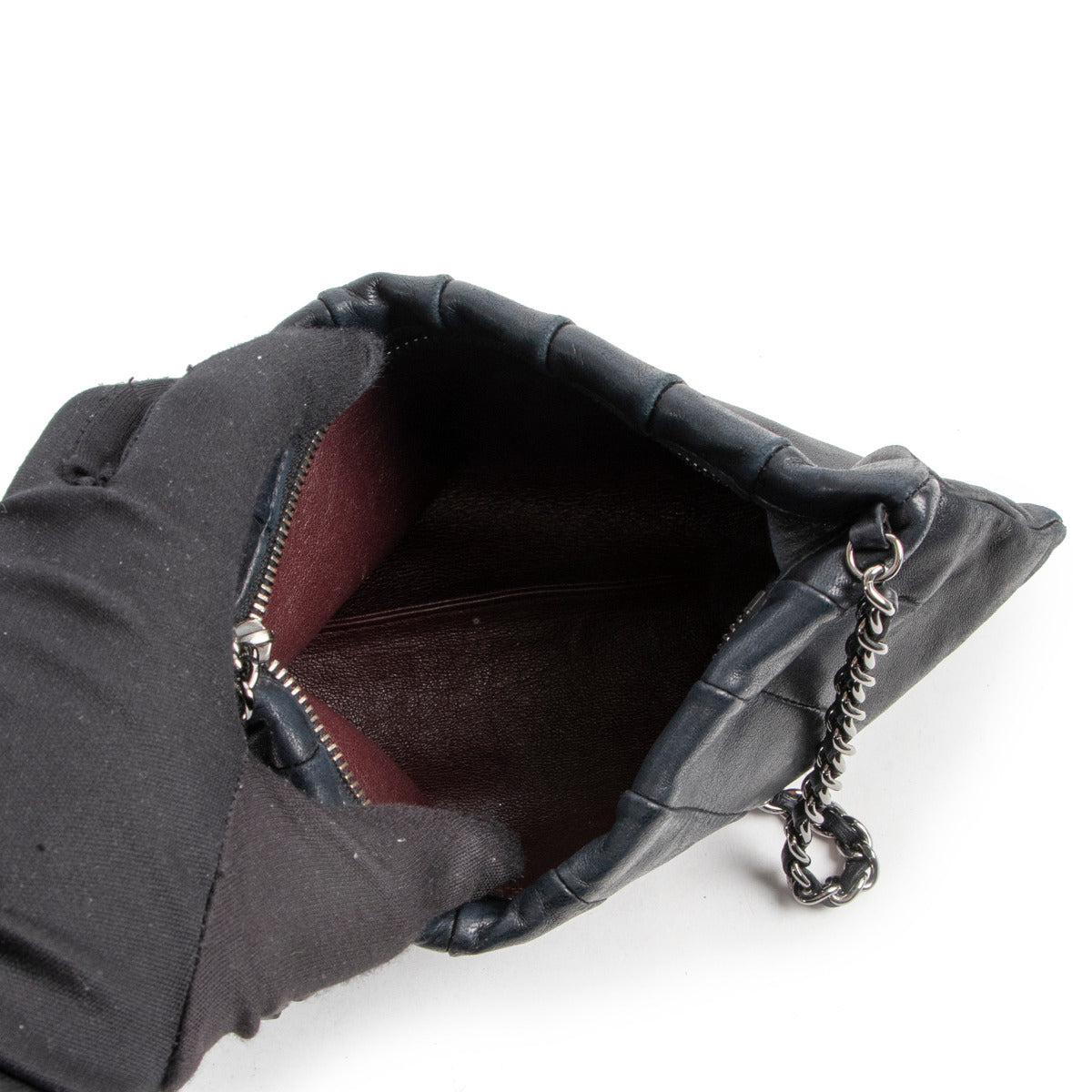 Sac bandoulière mini en cuir d'agneau noir Chanel