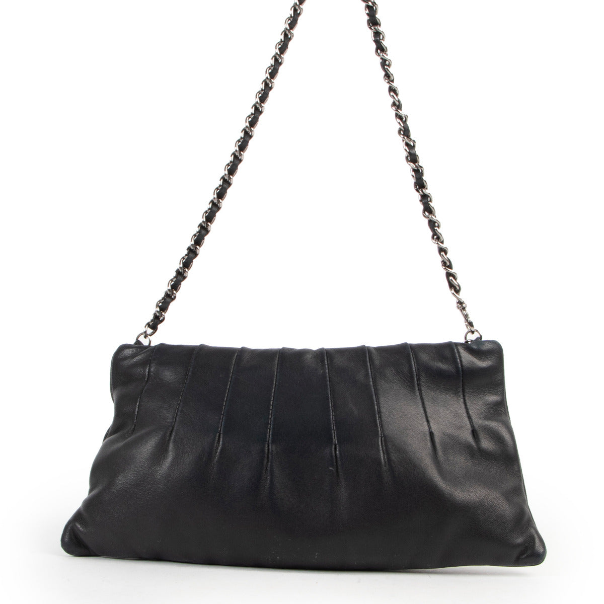 Sac bandoulière mini en cuir d'agneau noir Chanel