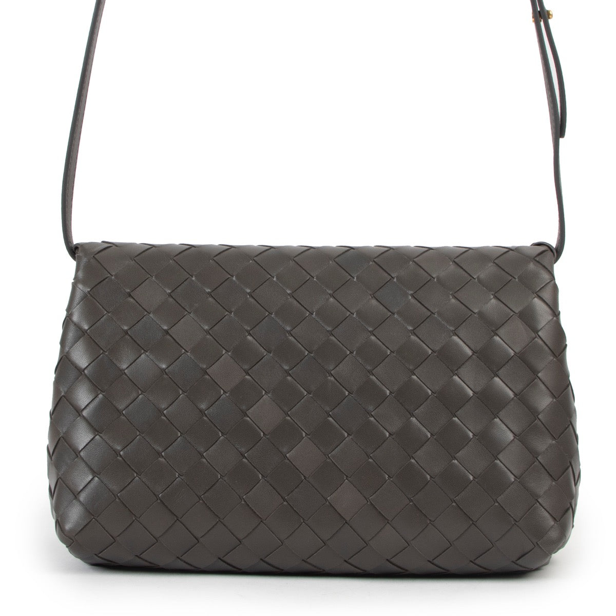 Shop now for your pre-loved, 100% authentic Bottega Veneta Grey Intreciatto Leather Crossbody, at Labellov.