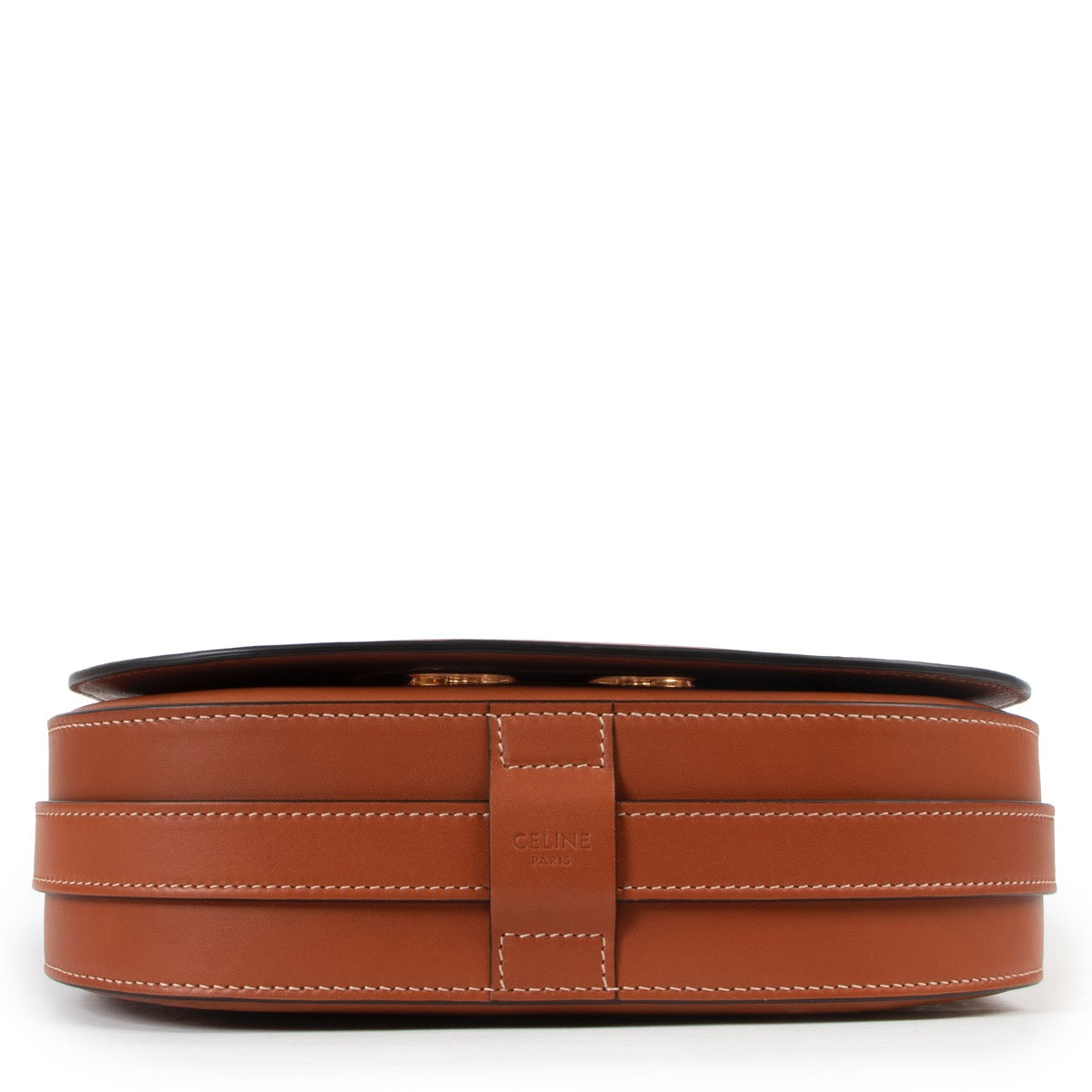 Shop now for your pre-loved, 100% autentic Celine Cognac Medium Maillon Triomphe bag at Labellov in Antwerp