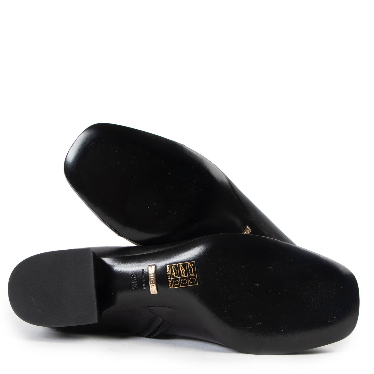 Shop now for your pre-loved, 100% authentic Gucci Black Leather Ankle Boots - Size 38,5 at Labellov in Antwerp