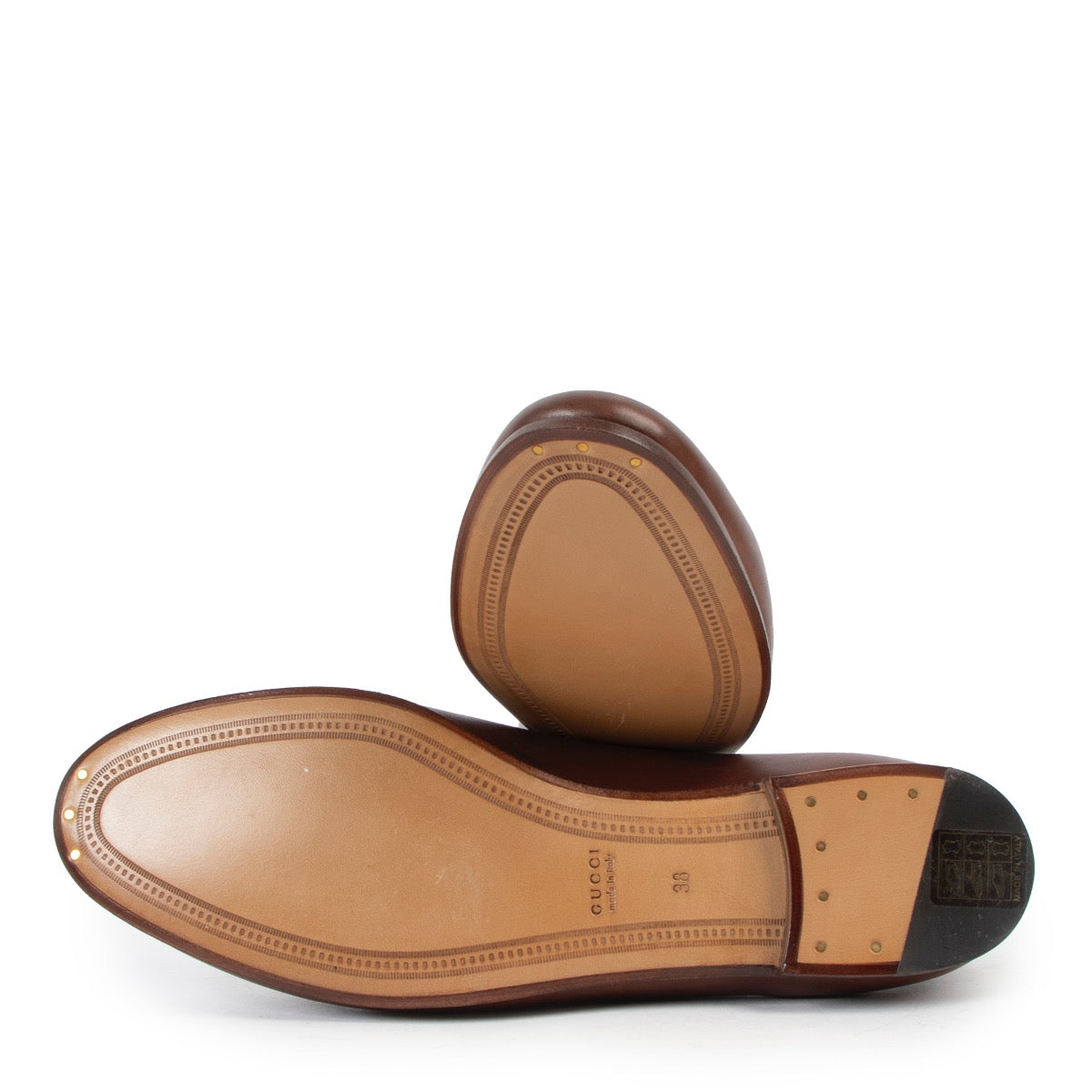 Shop now for your pre-loved, 100% authentic Gucci Brown Betis Glamour Loafers - Size 38 at Labellov.