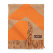 Shop now for your pre-loved, 100% authentic Hermès Orange/Beige Cashmere Scarf, at Labellov.