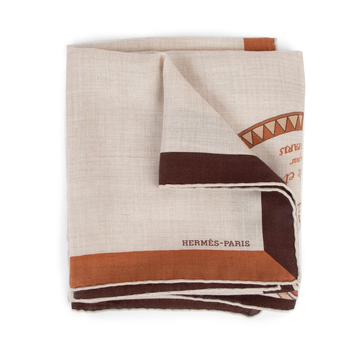 Buy an authentic second hand Hermès Cashmere Couvertures et tenues de Jour pour l'écurie, l'attente et la présentation Carre Scarf in very good condition at Labellov