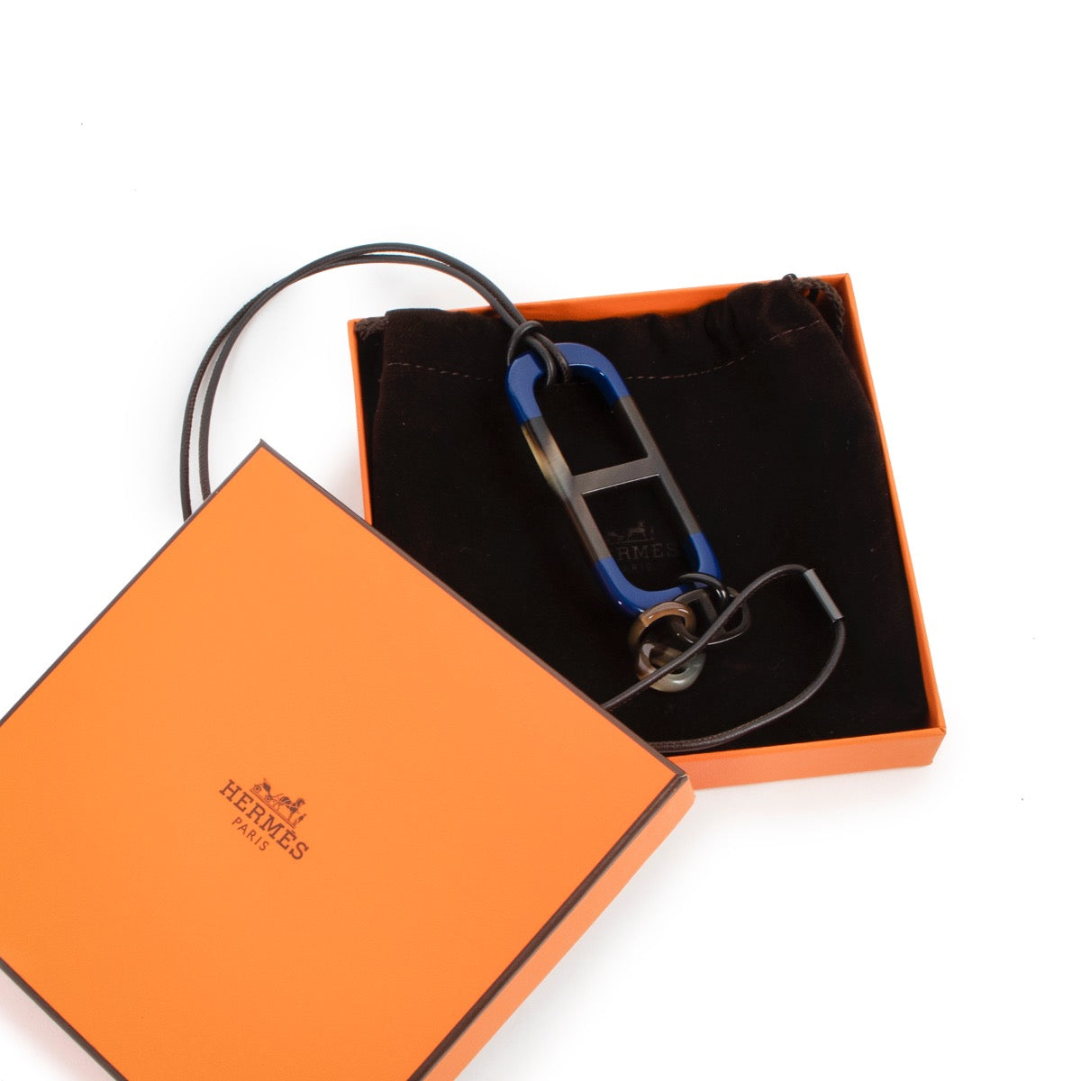 Shop now for your pre-loved, 100% authentic Hermes Bue/Grey Pendant Necklace at Labellov in Antwerp