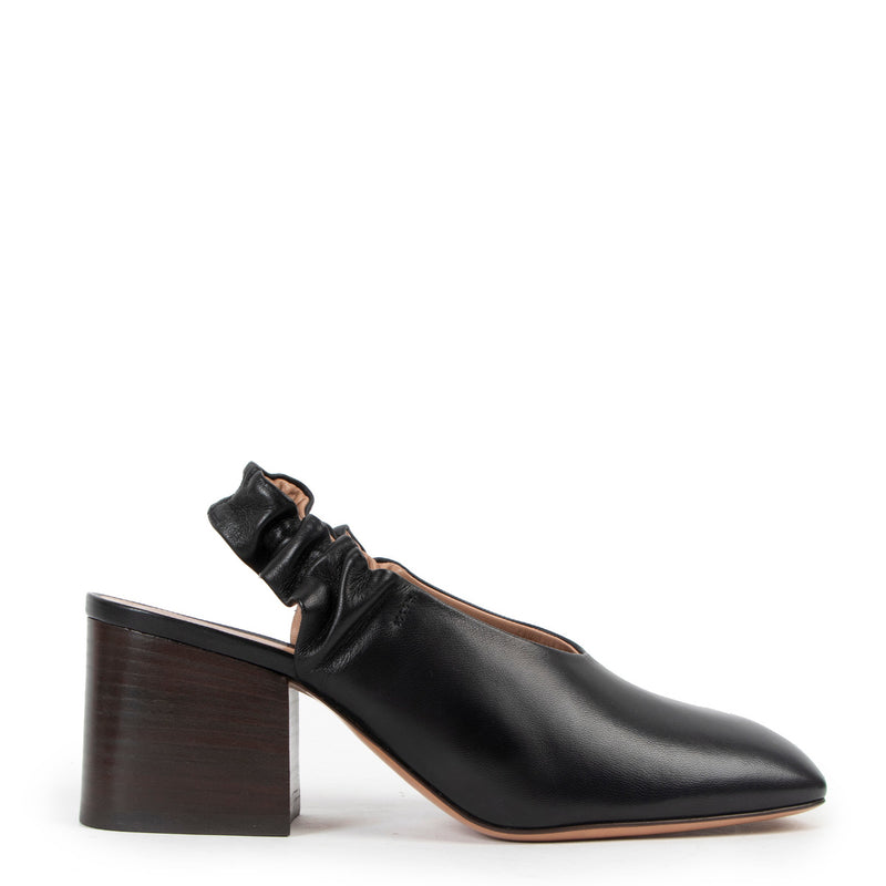 Marni Black Leather Slingback Pumps for the best price at Labellov secondhand luxury