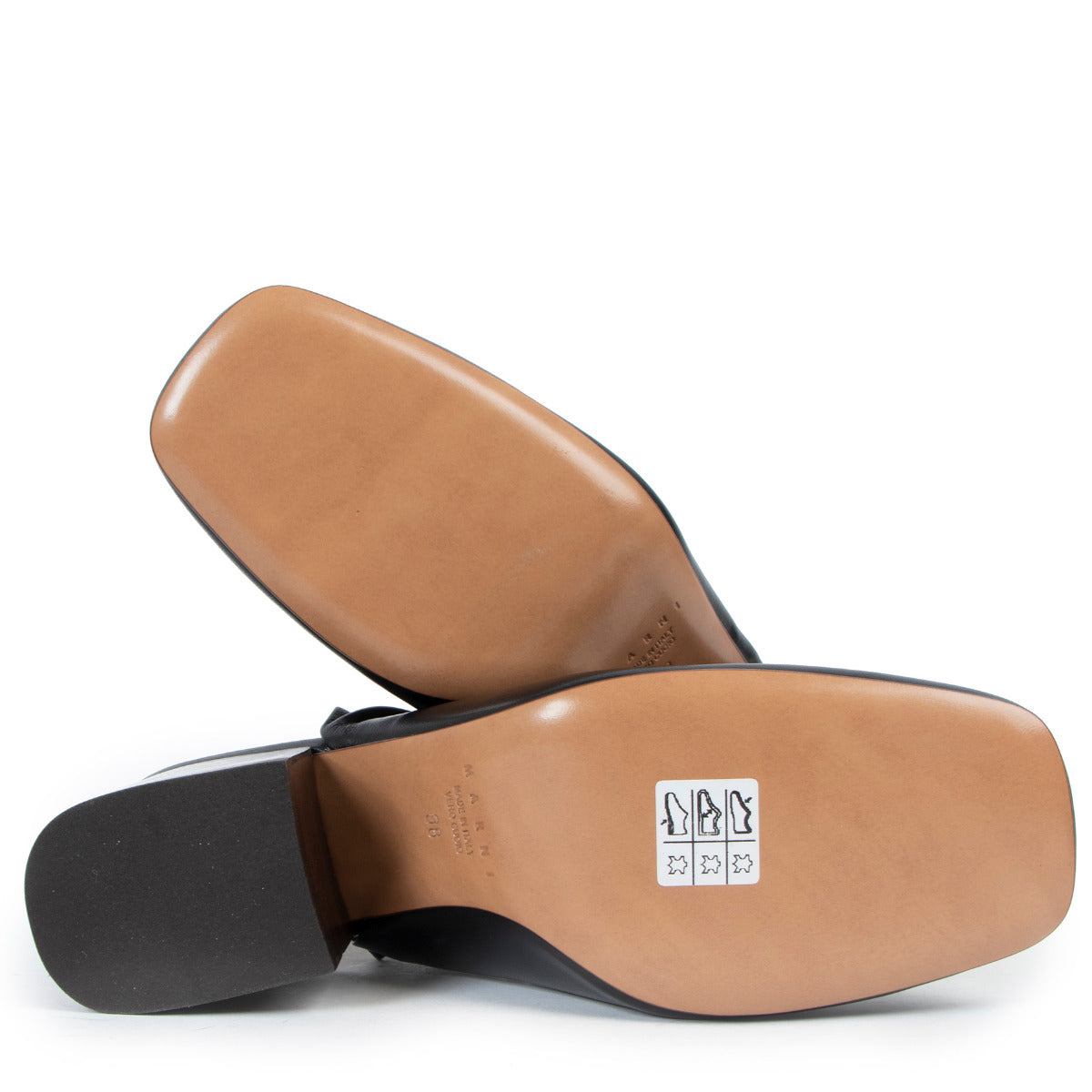Escarpins Marni en cuir noir - Taille 38