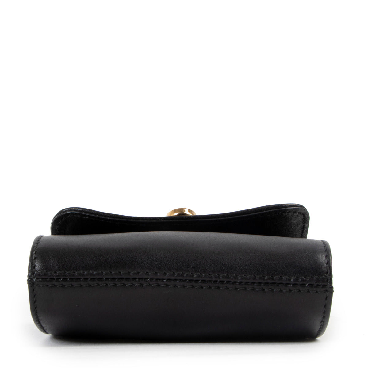 Salvatore Ferragamo Limited Edition Black Leather Mini Gancini Pochette Bag