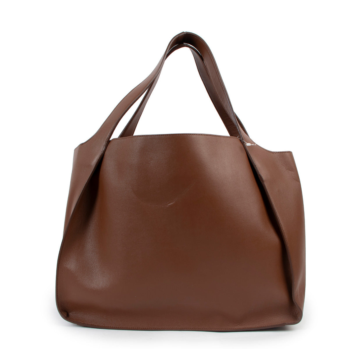Stella McCartney Brown Leather Logo Tote Bag