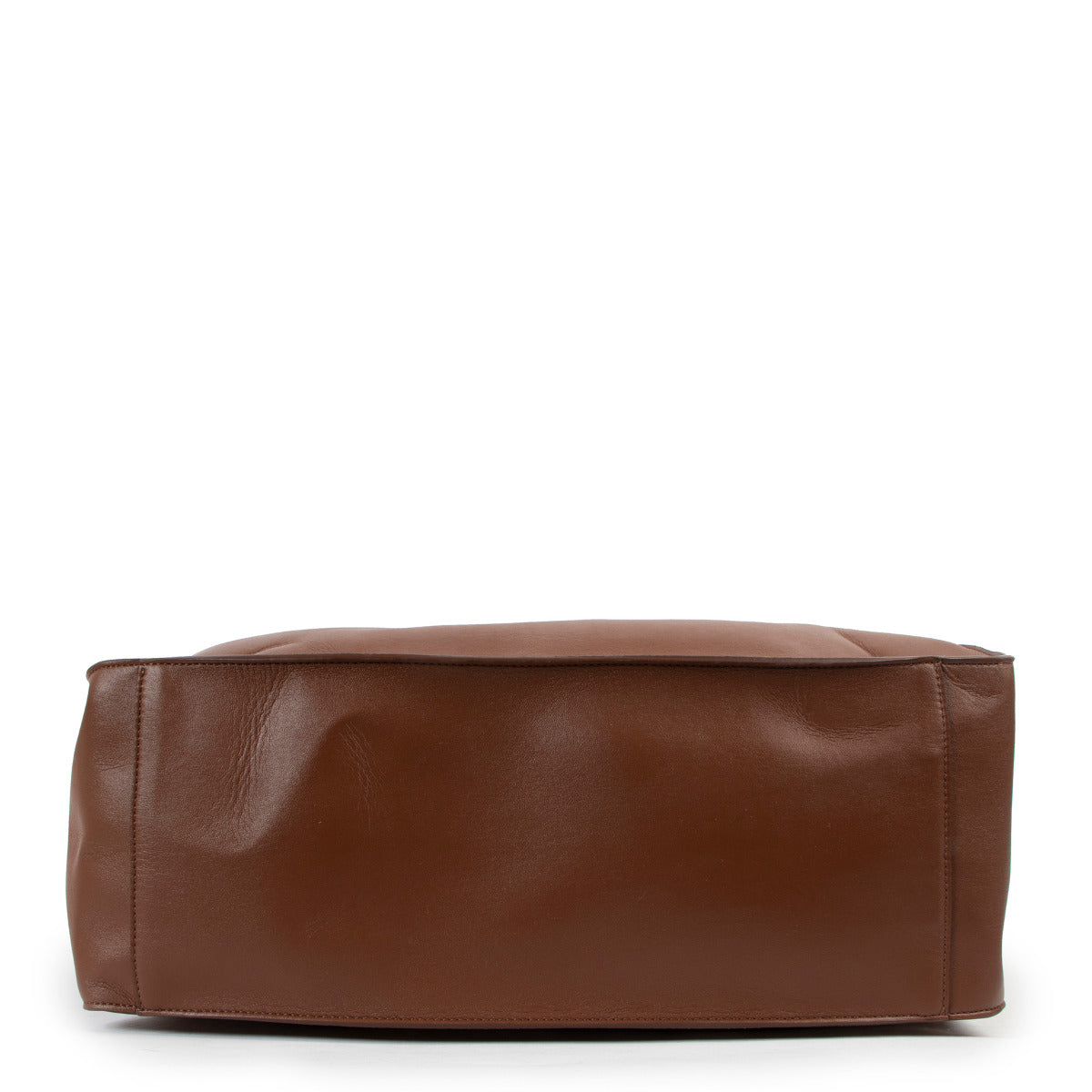 Stella McCartney Brown Leather Logo Tote Bag