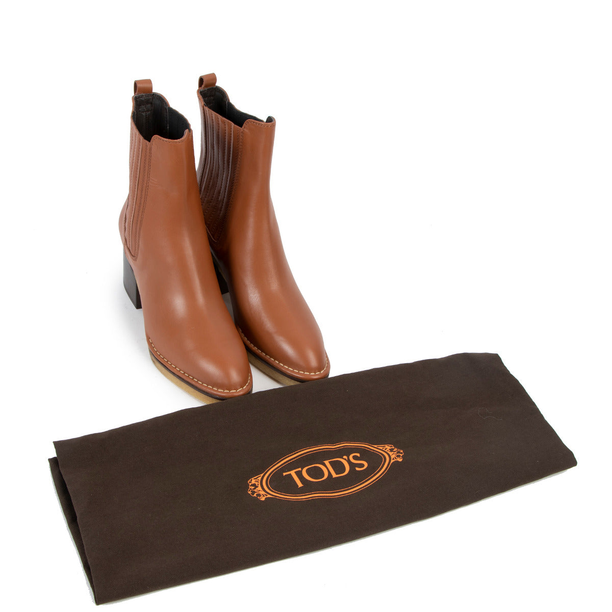 Tod's Camel Chelsea Leather Boots