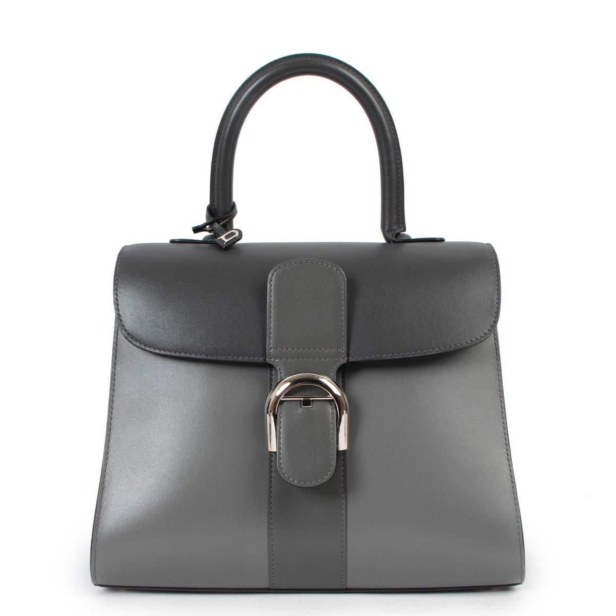 Delvaux Brillant MM Tri-Grey Box Calf