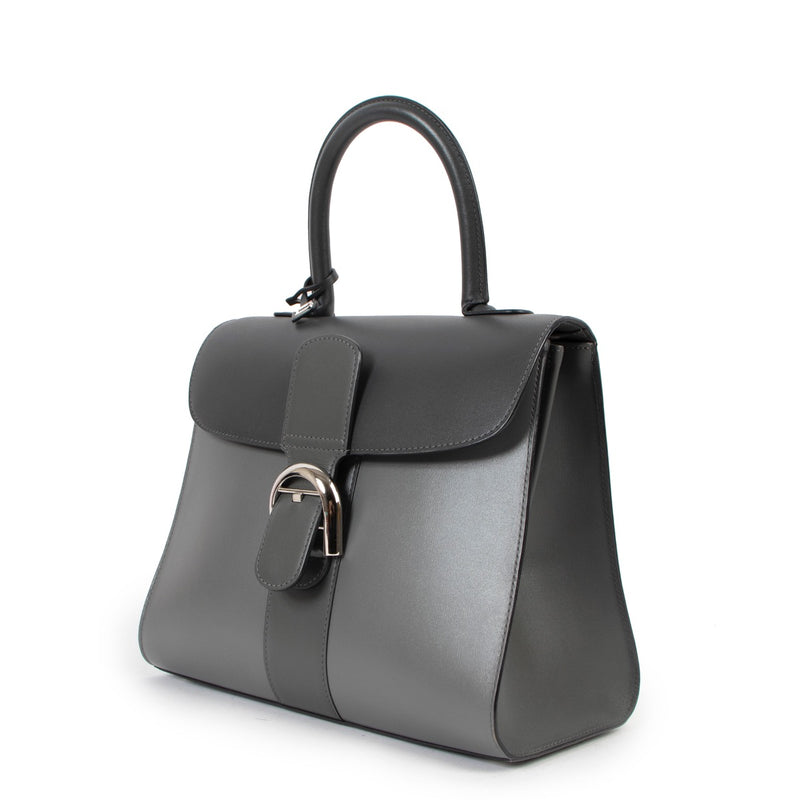 Delvaux Brillant MM Tri-Grey Box Calf