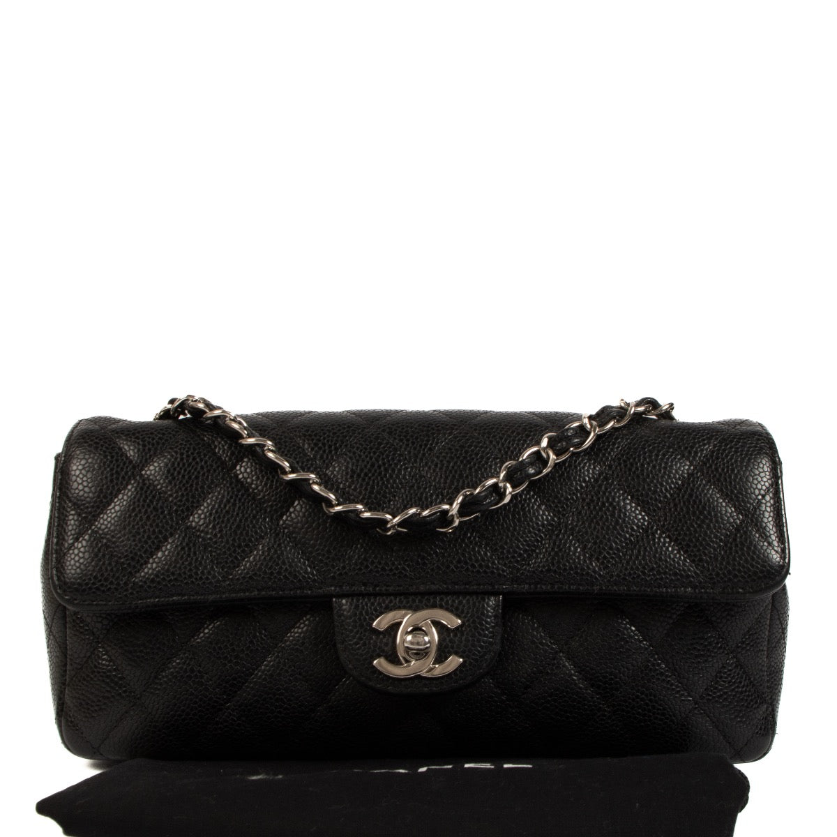 shop 100% authentic second hand Chanel Black Caviar Leather Small Classic Flap Bag on Labellov.com