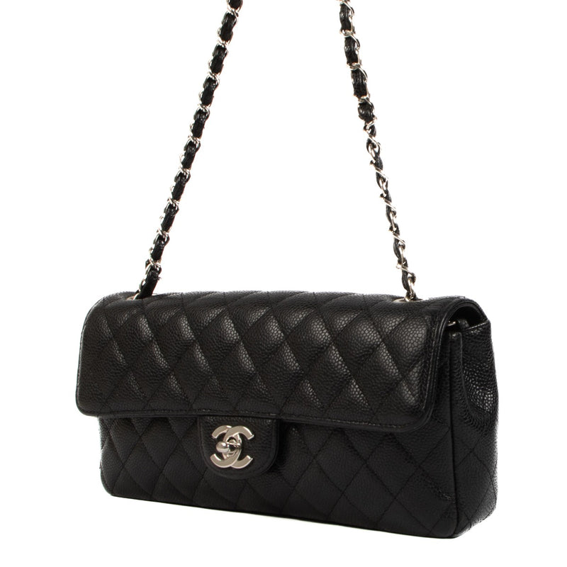shop 100% authentic second hand Chanel Black Caviar Leather Small Classic Flap Bag on Labellov.com