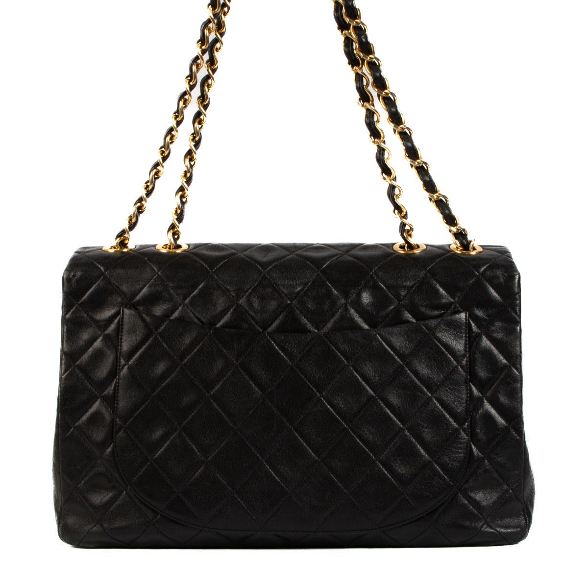 shop 100% authentic second hand Chanel Black Vintage Maxi Classic Flap Bag on Labellov.com