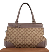 Gucci Monogram GG Canvas Mayfair Bow Shoulder Bag