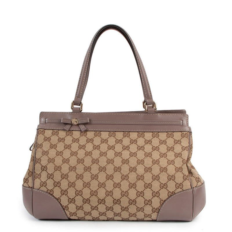 Gucci GG Canvas Mayfair Bow Shoulder Bag