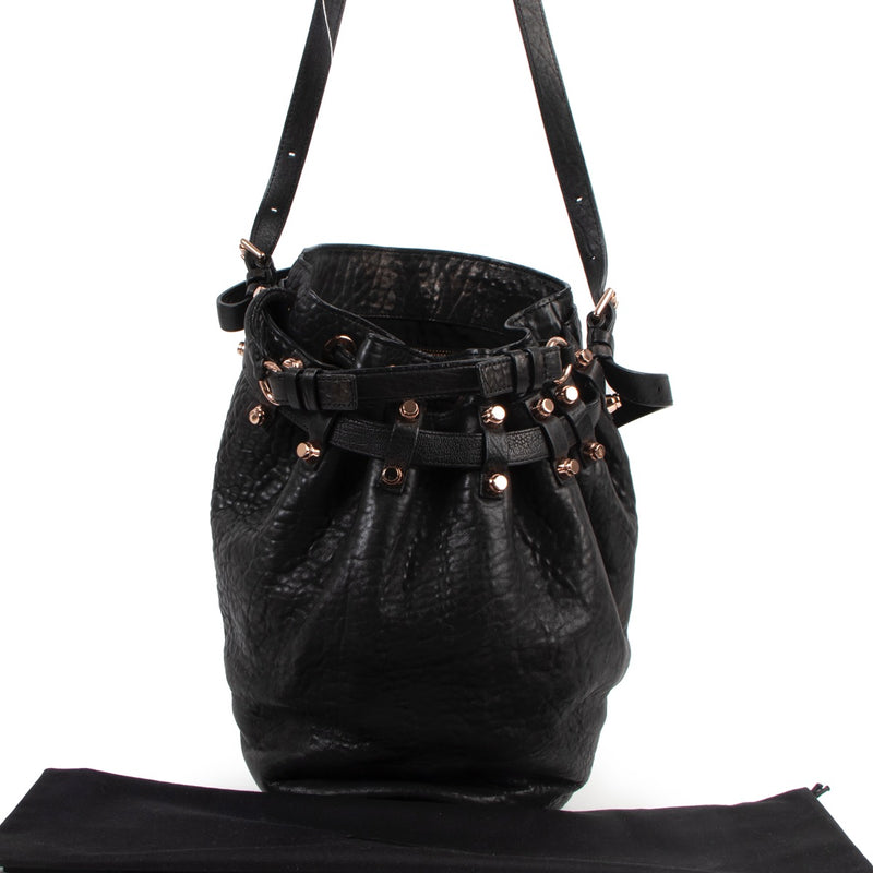 Buy online authentic second hand Alexander Wang Black Diego Bucket Bag in very good condition at Labellov in Antwerp