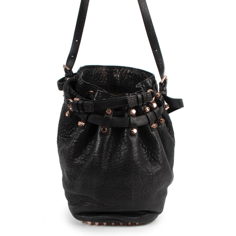 Buy online authentic second hand Alexander Wang Black Diego Bucket Bag in very good condition at Labellov in Antwerp