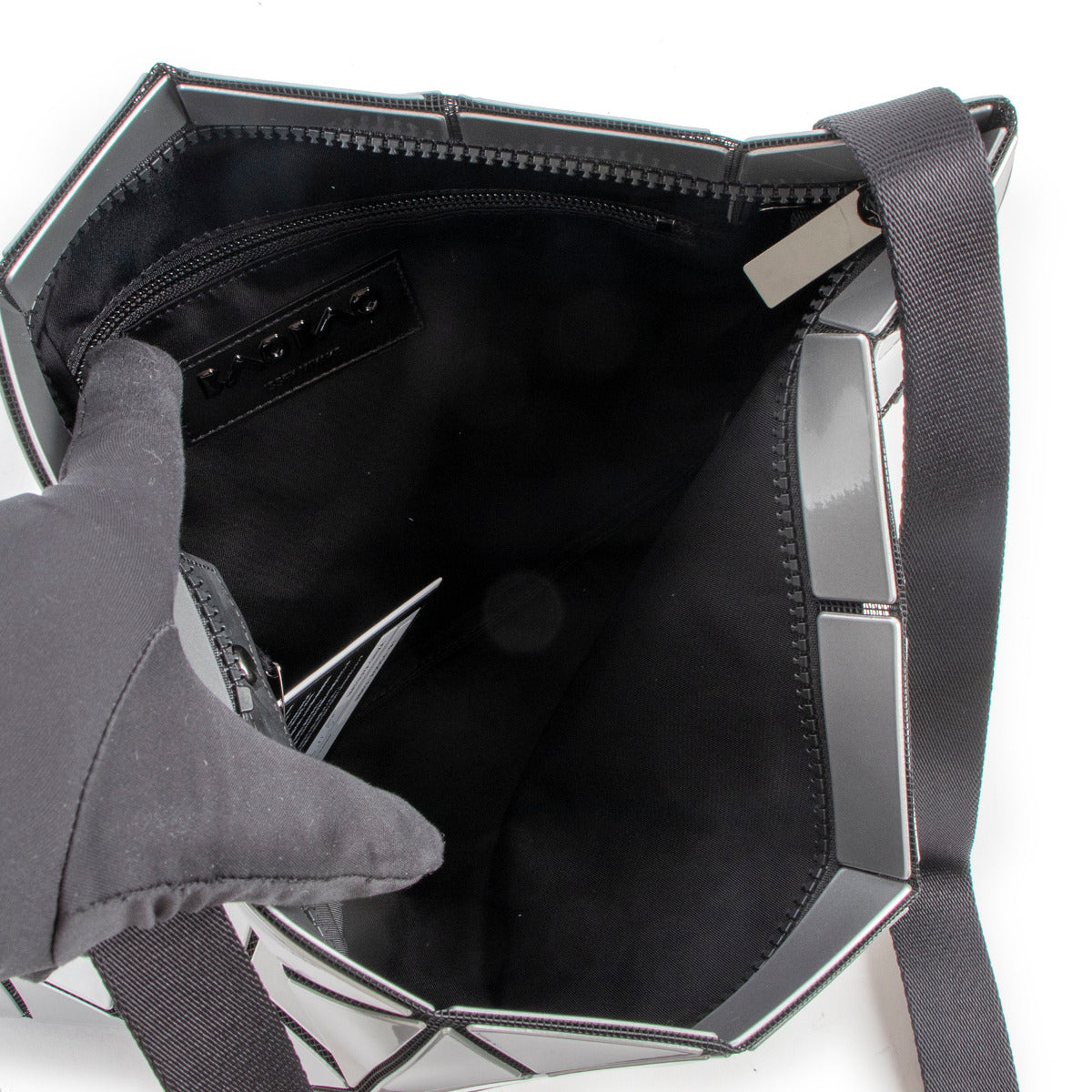 Issey Miyake BaoBao Metallic Silver Crossbody