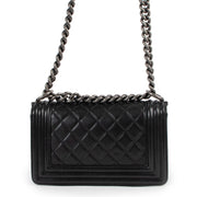 Chanel Black Quilted Lambskin Small Boy Bag